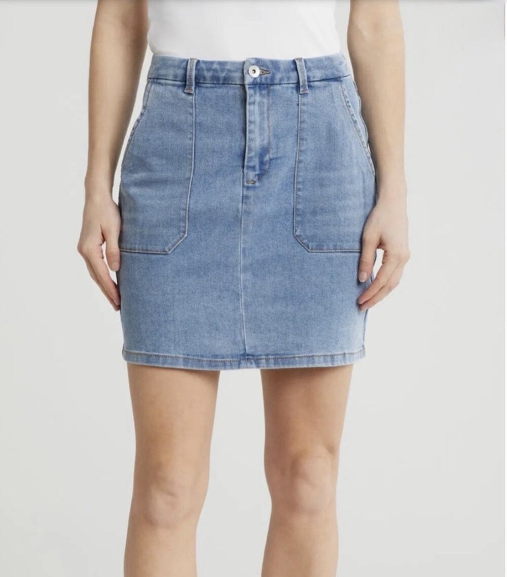 Sanctuary Mave Denim Skirt 28 NWT